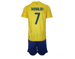 Al-Nassr Cristiano Ronaldo #7 Replica Home Stadium Kit for Kids 2023-24 Short Sleeve (+ pants)